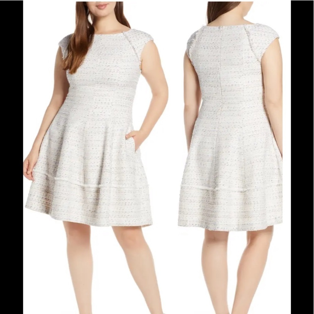 HARPER ROSE Tweed Fit & Flare Dress